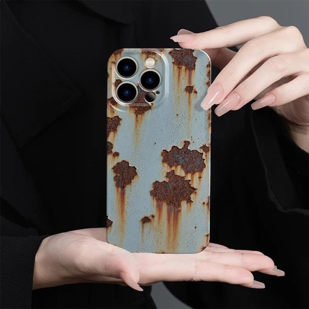 Amazon.co.jp: ヴィンテージ風の錆び風スマホケース iPhone 16/15/14